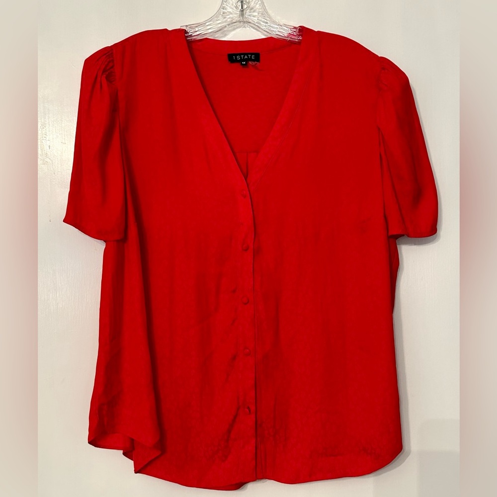 1 State Red blouse